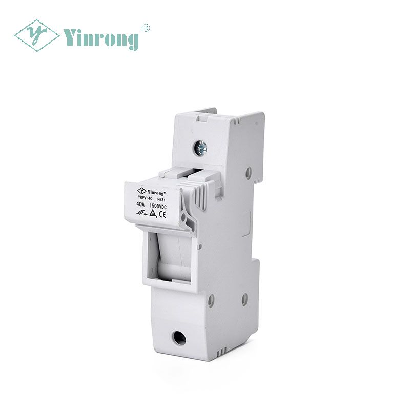 1500VDC 40A 14×51mm ဆိုလာ PV DIN မီးရထား Fuse Holder