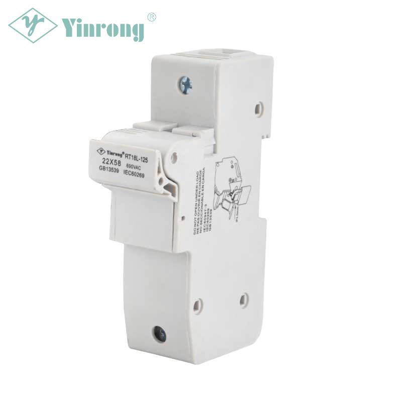 500VAC 125A 22×58mm DIN မီးရထား Fuse Holder